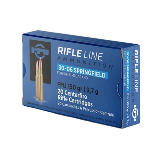 i Partizan Rifle 30-06 Springfield 150 Grain Full Metal Jacket 20 Round Box PP3006G Ammo