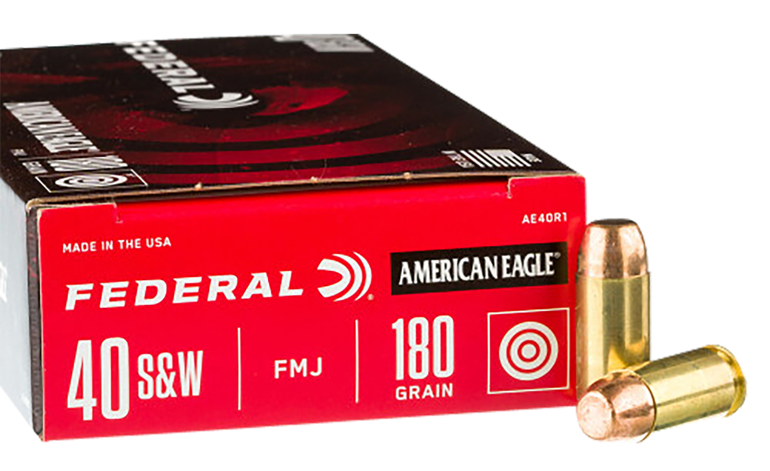 eral C40180A400 Champion Training 40S&W 180gr Full Metal Jacket 400 Per Box/1 Case Loose Ammo