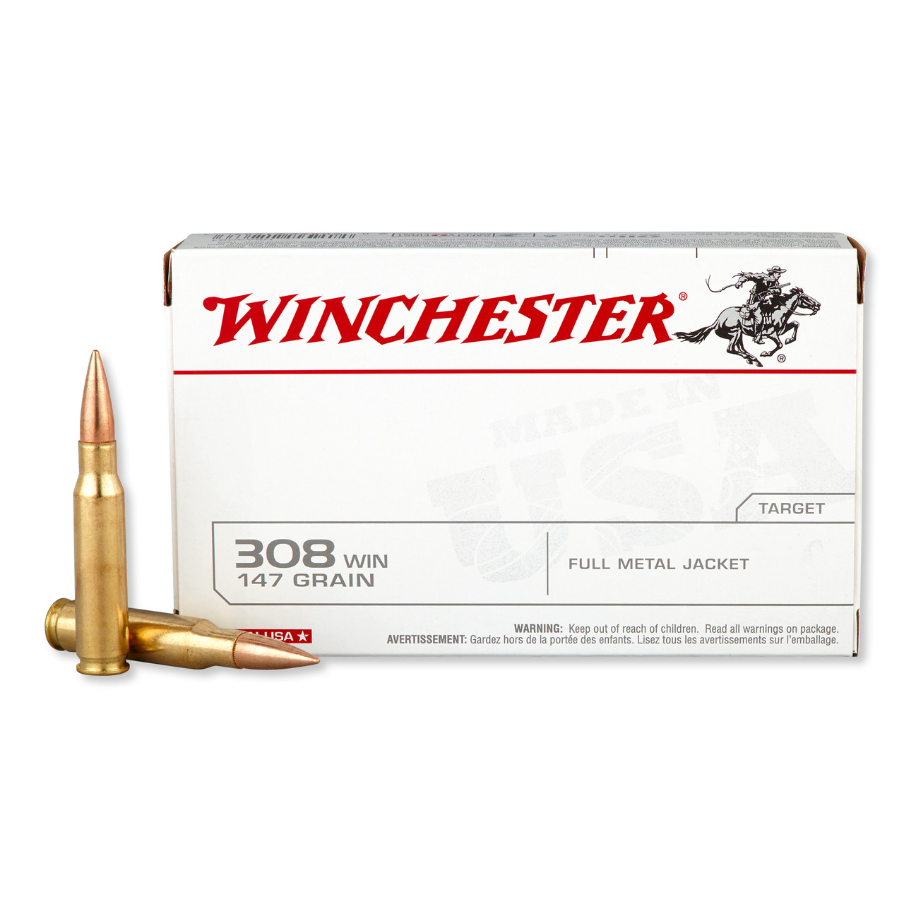 chester USA Rifle 308 Win. 147 Gr. FMJBT 20 Rd. Ammo