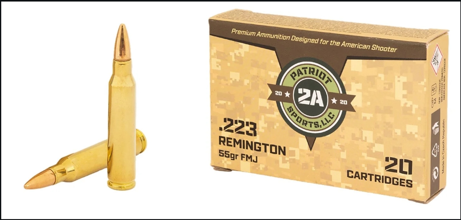  Patriot Sports 223 Rem Full Metal Jacket(FMJ) 55 Grain Ammo