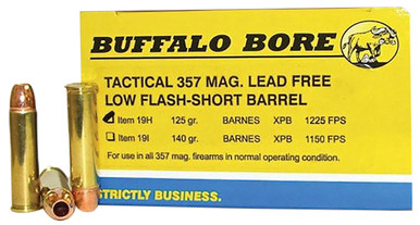 falo Bore Ammunition 19H20 Buffalo-Barnes Strictly Business 357 Mag 125 Gr Barnes VOR-TX XPB Lead-Free 20 Per Box/ 12 Cs Ammo