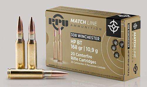  PPM3082 Match Rifle 308 Win 168 Gr Hollow Point Boat-Tail (HPBT) 20 Per Box/ 10 Cs Ammo